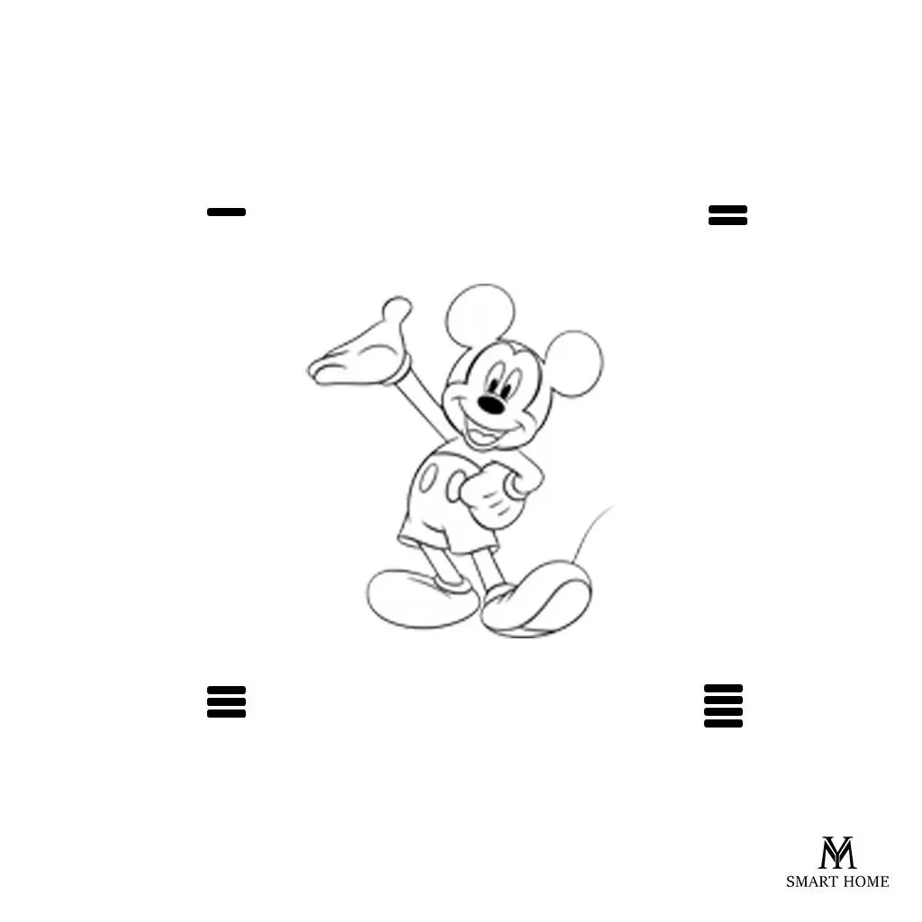 کلید لمسی اتاق کودک طرح میکی موس چهار پل